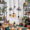 Koyoto Hanglamp, Kogellampje, Hanglamp Amber, Duidelijk, Rookkleurig, 6-lichts