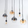 Koyoto Hanglamp, Kogellampje, Hanglamp Amber, Duidelijk, Rookkleurig, 6-lichts