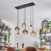 Koyoto Hanglamp, Kogellampje, Hanglamp Amber, Duidelijk, Rookkleurig, 6-lichts