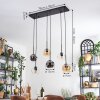 Ripoll Hanglamp, Kogellampje, Hanglamp Amber, Duidelijk, Rookkleurig, 6-lichts