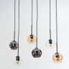 Ripoll Hanglamp, Kogellampje, Hanglamp Amber, Duidelijk, Rookkleurig, 6-lichts