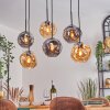 Ripoll Hanglamp, Kogellampje, Hanglamp Amber, Rookkleurig, 6-lichts