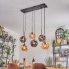 Ripoll Hanglamp, Kogellampje, Hanglamp Amber, Rookkleurig, 6-lichts