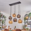 Ripoll Hanglamp, Kogellampje, Hanglamp Amber, Rookkleurig, 6-lichts
