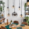 Koyoto Hanglamp, Kogellampje, Hanglamp Amber, Duidelijk, Rookkleurig, 6-lichts