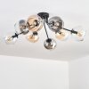 Koyoto Plafondlamp, Kogellampje 85 cm Amber, Duidelijk, Rookkleurig, 8-lichts