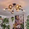 Koyoto Plafondlamp, Kogellampje 85 cm Amber, Duidelijk, Rookkleurig, 8-lichts