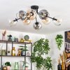 Koyoto Plafondlamp, Kogellampje 85 cm Amber, Duidelijk, Rookkleurig, 8-lichts