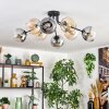 Koyoto Plafondlamp, Kogellampje 85 cm Amber, Duidelijk, Rookkleurig, 8-lichts