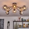 Koyoto Plafondlamp, Kogellampje 85 cm Amber, Duidelijk, Rookkleurig, 8-lichts