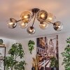 Koyoto Plafondlamp, Kogellampje 85 cm Amber, Duidelijk, Rookkleurig, 8-lichts