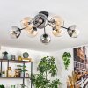 Koyoto Plafondlamp, Kogellampje 85 cm Amber, Duidelijk, Rookkleurig, 8-lichts