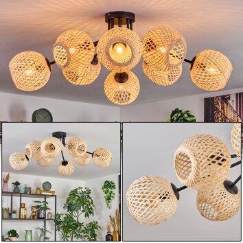 Basto Plafondlamp Natuurlijke kleuren, 8-lichts