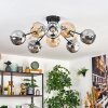 Ripoll Plafondlamp, Kogellampje Amber, Duidelijk, Rookkleurig, 10-lichts