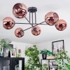Koyoto Plafondlamp, Kogellampje 72 cm Koperkleurig, 6-lichts