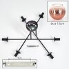 Koyoto Plafondlamp, Kogellampje 78 cm Duidelijk, Koperkleurig, 6-lichts