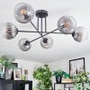 Koyoto Plafondlamp, Kogellampje 78 cm Duidelijk, Rookkleurig, 6-lichts
