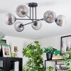 Koyoto Plafondlamp, Kogellampje 78 cm Duidelijk, Rookkleurig, 6-lichts