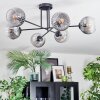 Koyoto Plafondlamp, Kogellampje 78 cm Duidelijk, Rookkleurig, 6-lichts