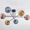 Koyoto Plafondlamp, Kogellampje 80 cm Blauw, Goud, Koperkleurig, 6-lichts