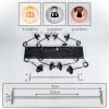 Gastor Hanglamp, Kogellampje, Hanglamp Amber, Chroom, Koperkleurig, Rookkleurig, 8-lichts