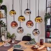 Gastor Hanglamp, Kogellampje, Hanglamp Chroom, Goud, Duidelijk, Koperkleurig, Rookkleurig, 8-lichts