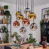 Gastor Hanglamp, Kogellampje, Hanglamp Chroom, Goud, Duidelijk, Koperkleurig, Rookkleurig, 8-lichts