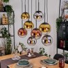 Gastor Hanglamp, Kogellampje, Hanglamp Chroom, Goud, Duidelijk, Koperkleurig, Rookkleurig, 8-lichts