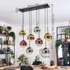 Gastor Hanglamp, Kogellampje, Hanglamp Chroom, Goud, Duidelijk, Koperkleurig, Rookkleurig, 8-lichts