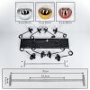 Gastor Hanglamp, Kogellampje, Hanglamp Chroom, Goud, Duidelijk, Koperkleurig, Rookkleurig, 8-lichts