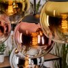 Gastor Hanglamp, Kogellampje, Hanglamp Chroom, Goud, Duidelijk, Koperkleurig, Rookkleurig, 8-lichts