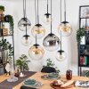 Gastor Hanglamp, Kogellampje, Hanglamp Amber, Duidelijk, Rookkleurig, 8-lichts