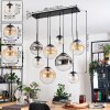 Gastor Hanglamp, Kogellampje, Hanglamp Amber, Duidelijk, Rookkleurig, 8-lichts