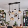 Gastor Hanglamp, Kogellampje, Hanglamp Amber, Duidelijk, Rookkleurig, 8-lichts