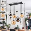 Gastor Hanglamp, Kogellampje, Hanglamp Amber, Chroom, Duidelijk, Rookkleurig, 8-lichts