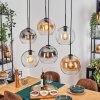 Koyoto Hanglamp, Kogellampje, Hanglamp Amber, Duidelijk, Rookkleurig, 6-lichts