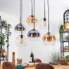 Koyoto Hanglamp, Kogellampje, Hanglamp Amber, Duidelijk, Rookkleurig, 6-lichts