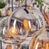 Koyoto Hanglamp, Kogellampje, Hanglamp Amber, Duidelijk, Rookkleurig, 6-lichts