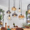 Koyoto Hanglamp, Kogellampje, Hanglamp Amber, Duidelijk, Rookkleurig, 6-lichts