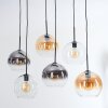 Koyoto Hanglamp, Kogellampje, Hanglamp Amber, Duidelijk, Rookkleurig, 6-lichts