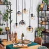 Ripoll Hanglamp, Kogellampje, Hanglamp Amber, Duidelijk, Rookkleurig, 6-lichts