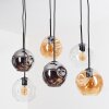 Ripoll Hanglamp, Kogellampje, Hanglamp Amber, Duidelijk, Rookkleurig, 6-lichts