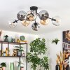 Ripoll Plafondlamp, Kogellampje Amber, Duidelijk, Rookkleurig, 8-lichts