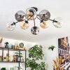 Ripoll Plafondlamp, Kogellampje Amber, Duidelijk, Rookkleurig, 8-lichts