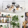 Ripoll Plafondlamp, Kogellampje Amber, Duidelijk, Rookkleurig, 8-lichts