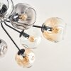 Ripoll Plafondlamp, Kogellampje Amber, Duidelijk, Rookkleurig, 10-lichts