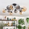 Ripoll Plafondlamp, Kogellampje Amber, Rookkleurig, 10-lichts