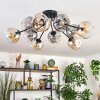 Ripoll Plafondlamp, Kogellampje Amber, Duidelijk, Rookkleurig, 10-lichts