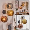 Ripoll Kogellampje, Wandlamp Goud, Zwart, 3-lichts