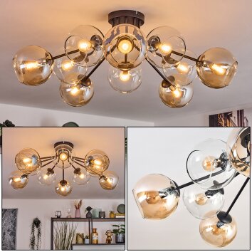 Koyoto Plafondlamp, Kogellampje 81 cm Amber, Duidelijk, 10-lichts